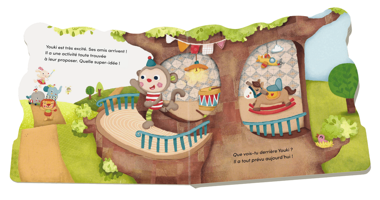 Youki, le petit singe, adore s'amuser