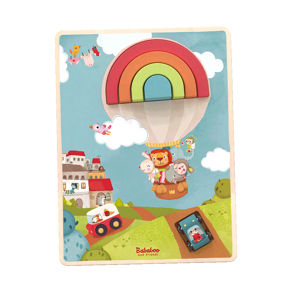 Puzzle à encastrer « Conduire sous un arc en ciel »