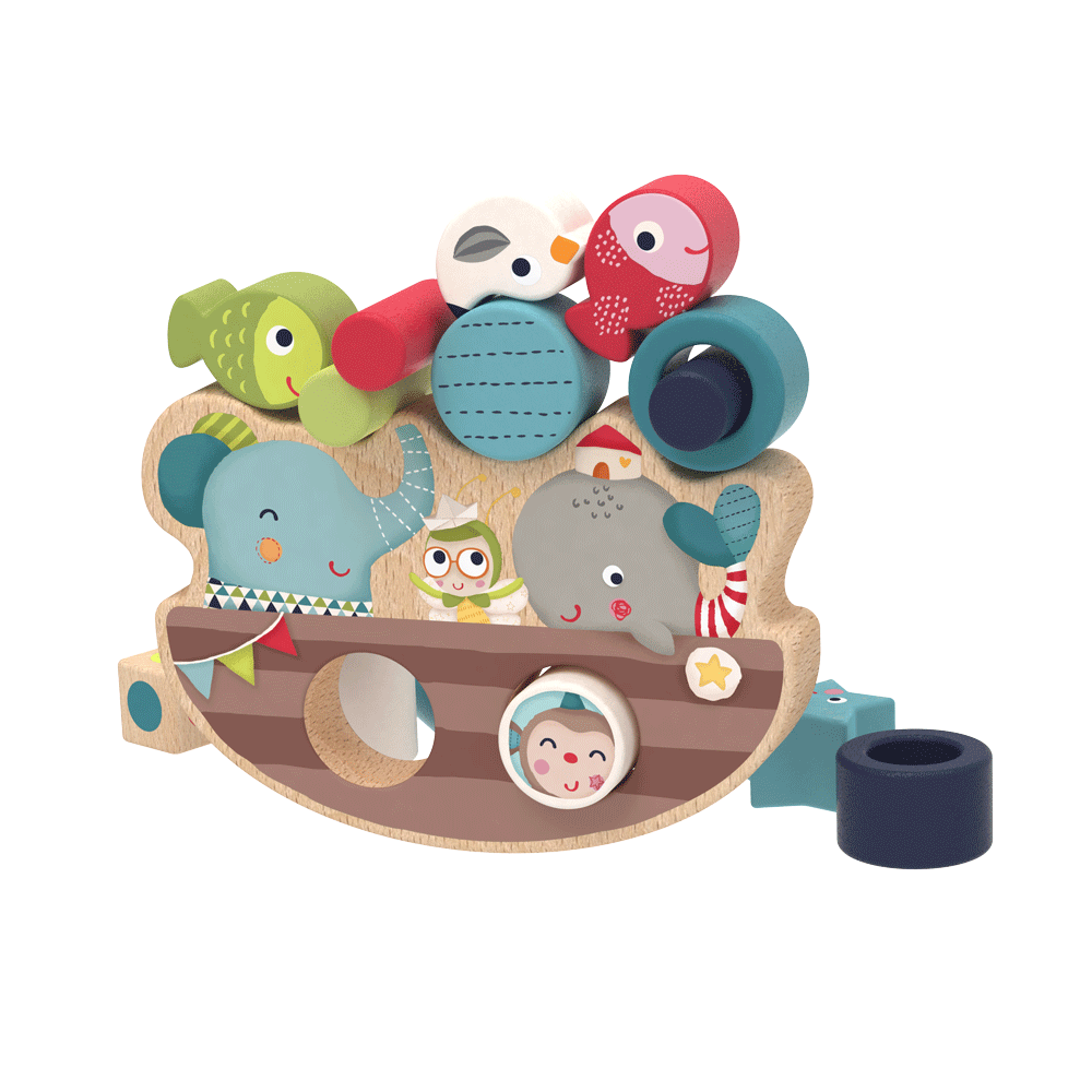 Jouet balancier « Les amis à bord »