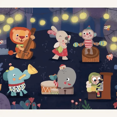 Puzzle à formes « L'orchestre de Bababoo et ses amis »