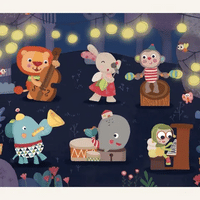 Thumbnail for Puzzle à formes « L'orchestre de Bababoo et ses amis »